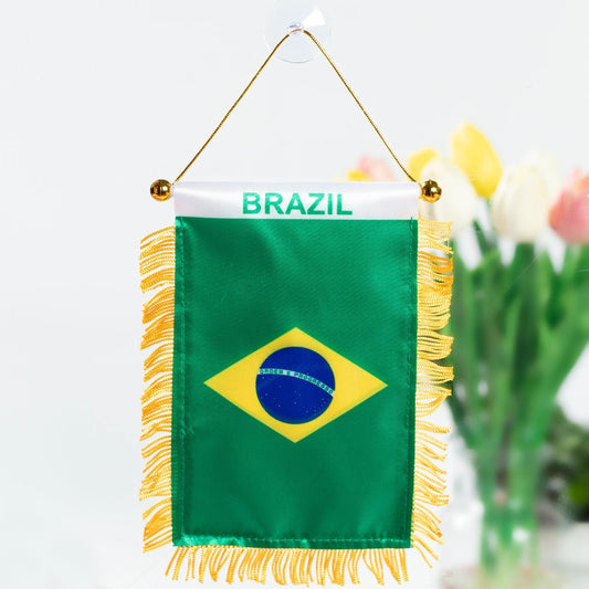 Brazil World Hanging Flag – Show Your Support with Vibrant Design