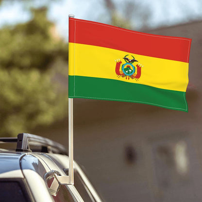 Bolivia Car Window Mounted Flag