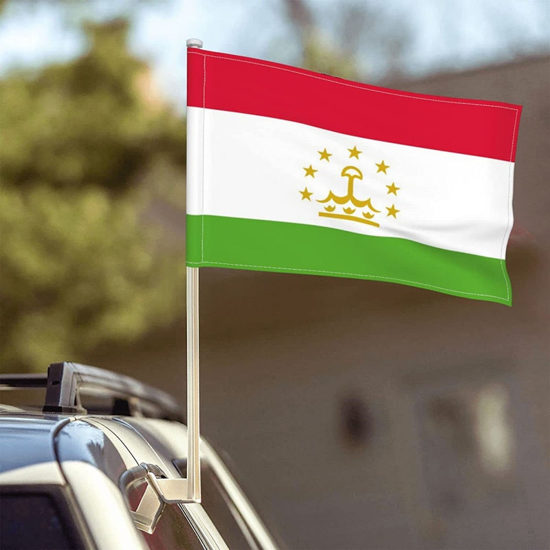 Tajikistan Car Window Mounted Flag