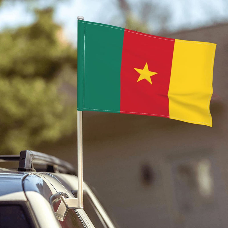 Cameroon Car Window Mounted Flag
