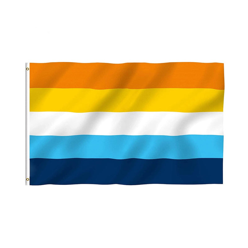 Aroace Flag, Rainbow Colors Gay Pride Flags Aromantic Asexual Flag, Polyester Stain Proof 60X90cm