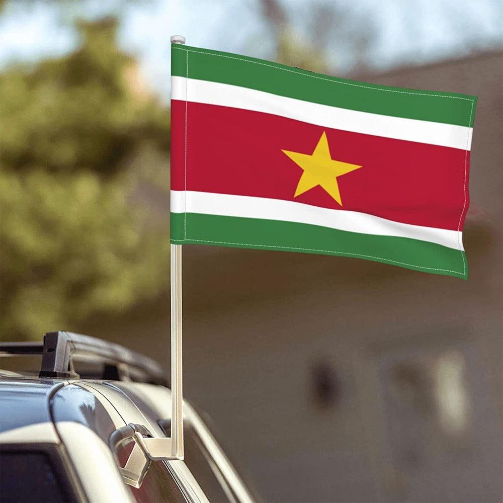 Suriname Car Window Mounted Flag