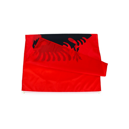 Albanian Flag, Stain Resistant Anti-Wrinkle Polyester Flag, National Flag Republic of Albania, 90X150cm