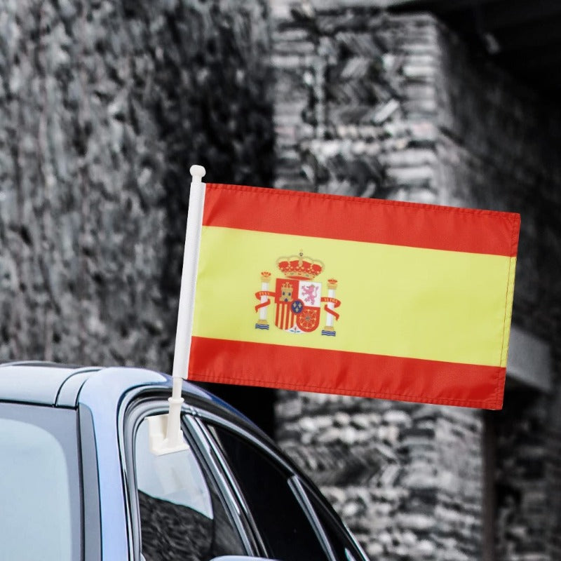 Spain Car Window Mounted Flag