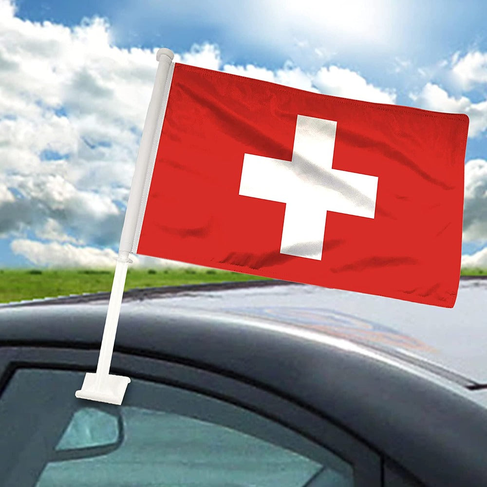 Switzerland Car Window Mounted Flag