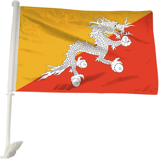 Bhutan Car Window Mounted Flag