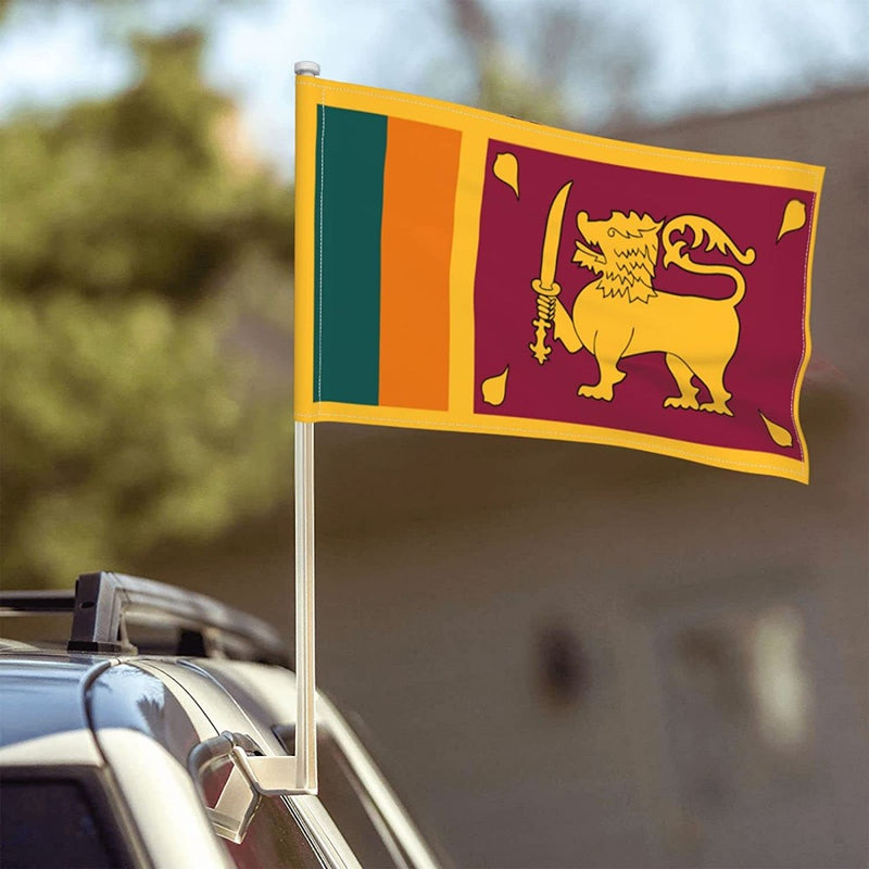 Sri Lanka Car Window Mounted Flag