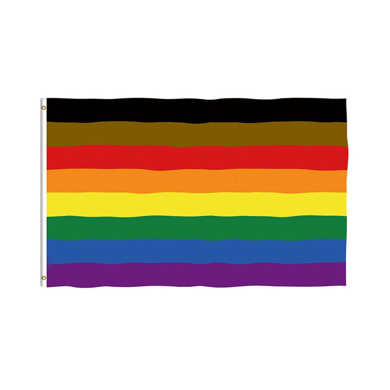 8-Stripe LGBTQ Flag, Outdoor Indoor Rainbow Flag