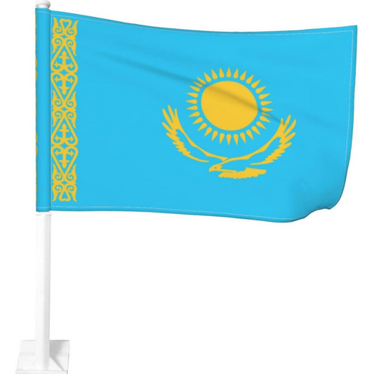 Kazakhstan Car Window Mounted Flag