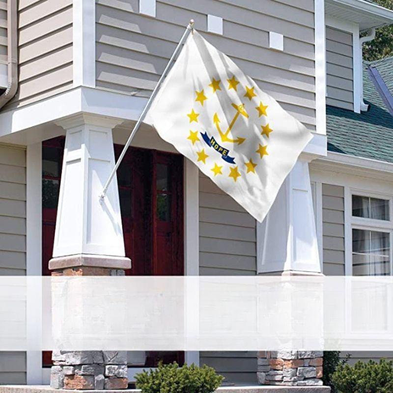 Vivid Color Island Flag – Rhode Island State Banner for Outdoor