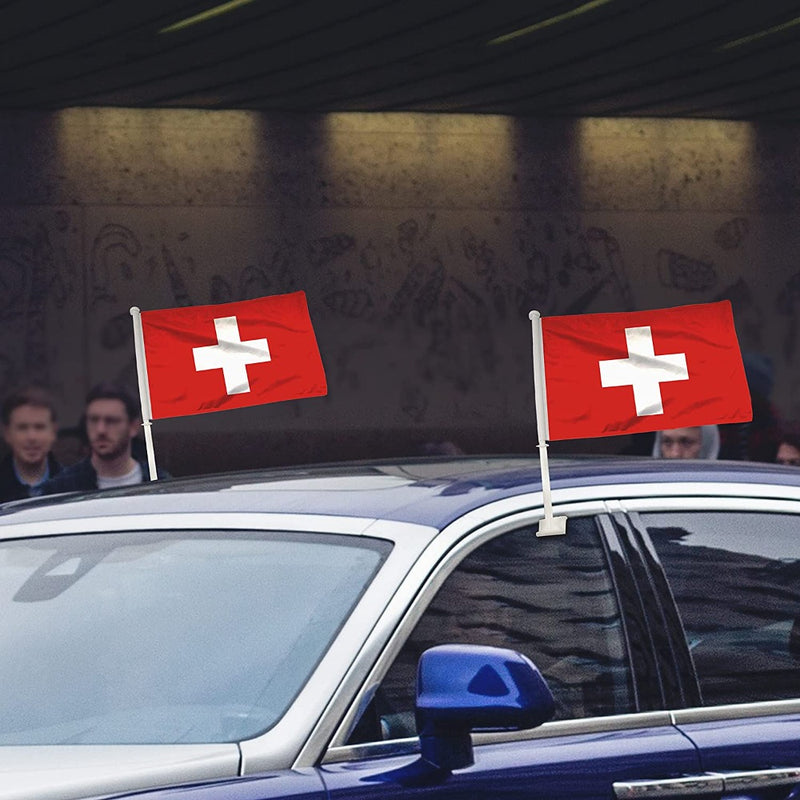 Switzerland Car Window Mounted Flag