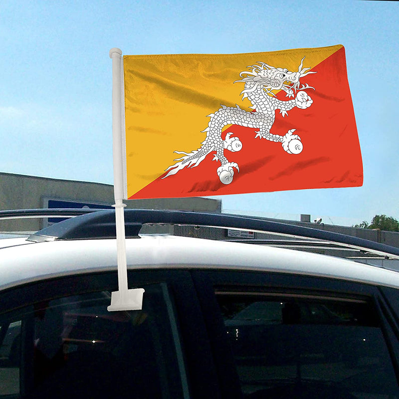 Bhutan Car Window Mounted Flag