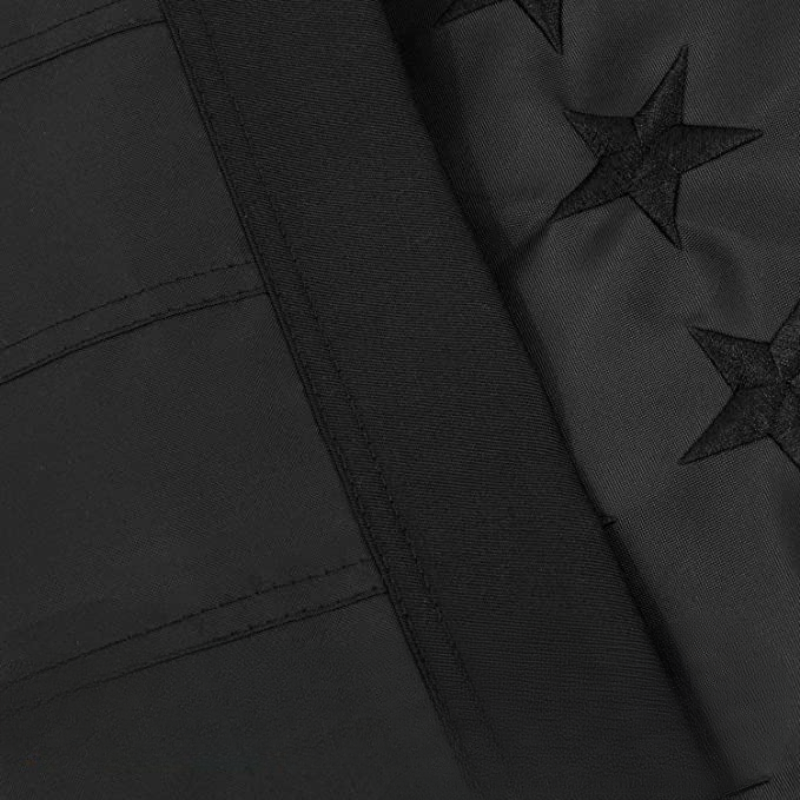 All Black American Flag With Embroidered Stars