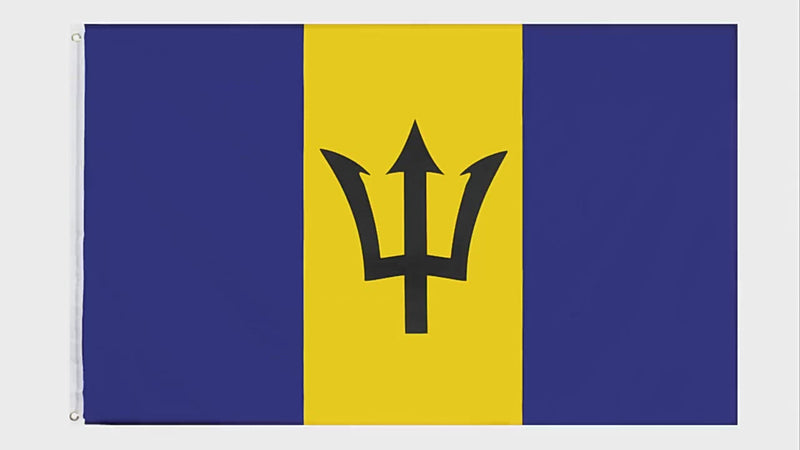 Barbados Flag, Double Stitched Edges, Barbadian Flag Bajan Flag of Barbados 100% Polyester 90X150cm