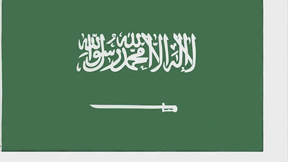 Saudi Arabian Flag, World Flags, 100% Polyester, UV and Fade Proof, Green Islamic Flag 90X150cm