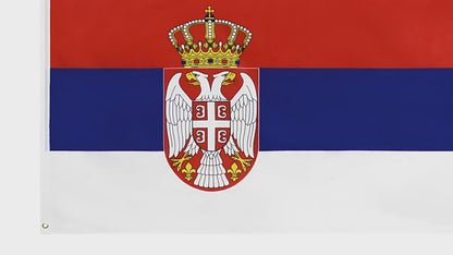 Serbian Flag, Globe Flags, Countries and Flags, Polyester Durable Republic of Serbia 90X150cm