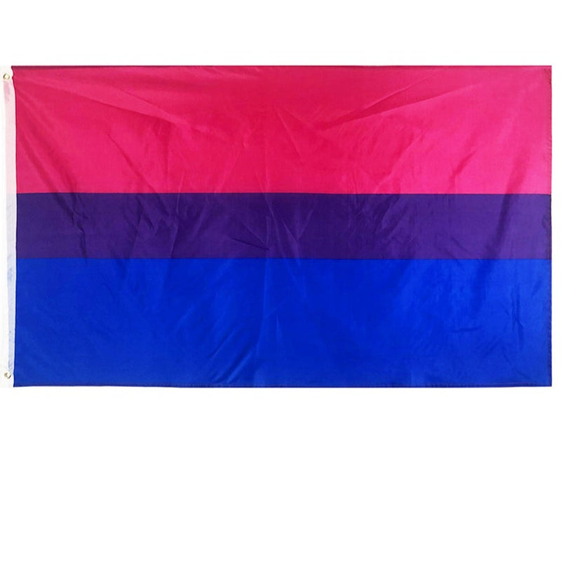 Bisexual Pride Rainbow Flag, Indoor Outdoor Decorative and Educating Pride Flag, Polyester Fade Proof 60X90cm