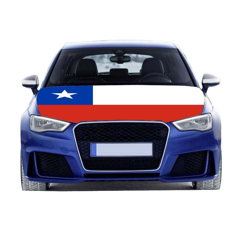 Chile Flag Car Hood Cover
