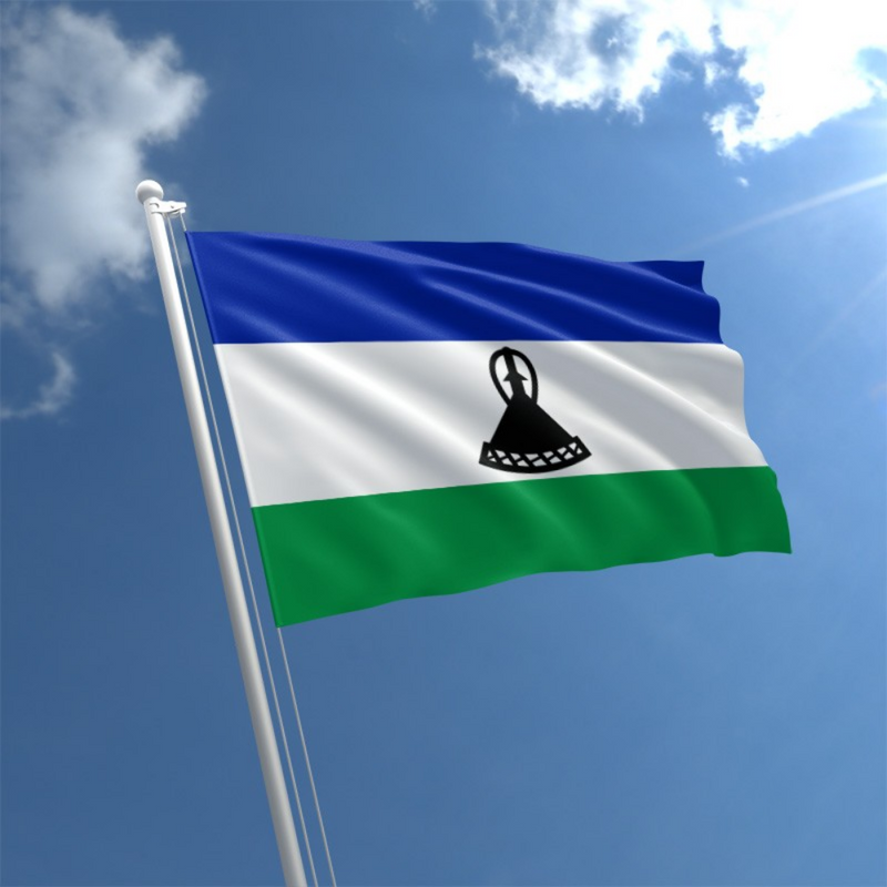 Lesotho Flag, Countries and Flags, Tricolor, Indoor/Outdoor, Polyester, 90X150cm