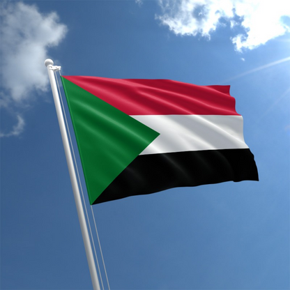 Sudanese Flag, National Flag of Sudan, Polyester Durable Double Stitched, 90X150cm