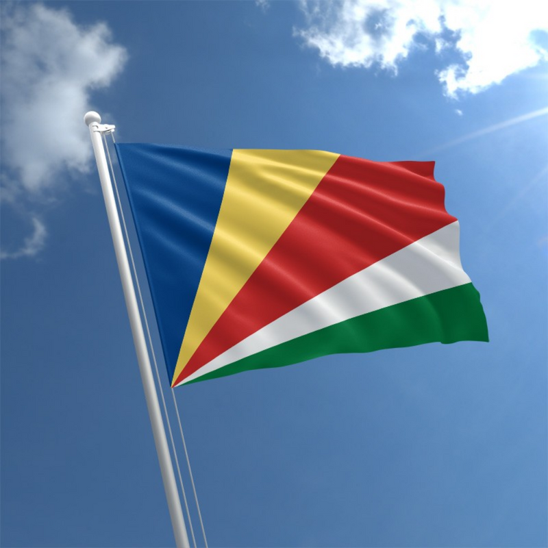 Seychelles Flag, Countries and Flags, East Africa, Polyester Double Stitched Durable, 90X150cm