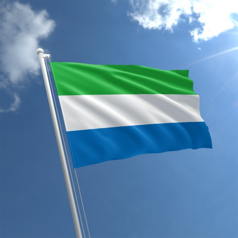 Sierra Leone Flag, West Africa National Flags, Polyester 100% Durable Indoor Outdoor 90X150cm