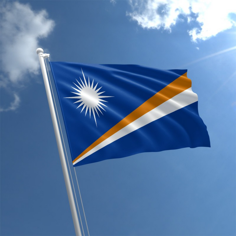 Marshall Islands Flag, Vivid Blue, Countries and Flags, Stain resistant, 100% Polyester,  90X150 cm