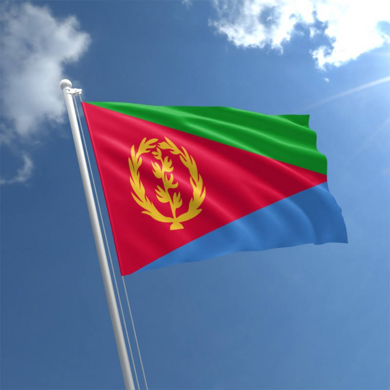 Eritrean Flag, National Flag, Countries and Flags, 100% Polyester, Decor, Indoor/Outdoor, 90X150 cm