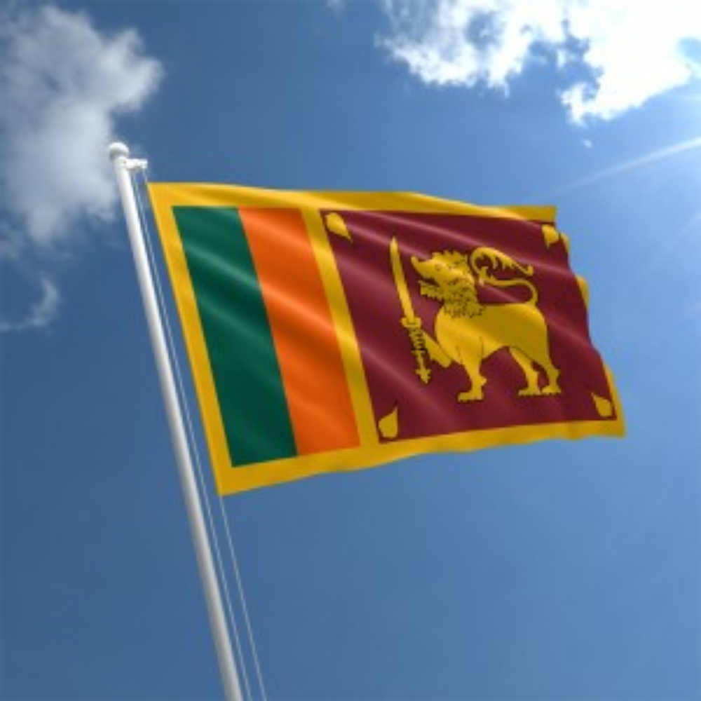 Sri Lankan Flag, Globe With Flags, 100% Polyester Vivid Fade Proof, Flag of Sri Lanka 90X150cm