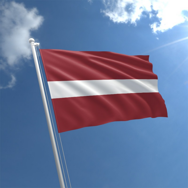 Latvia Flag, World flags, Globe flags, Red and White, 100% Polyester 90X150 cm