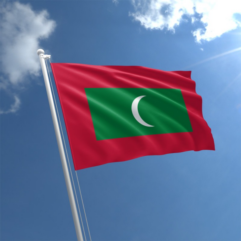 Maldivian Flag, Flag of Maldives, Country Flag, Globe of Flags, Fade proof, 100% Polyester, 90X150 cm