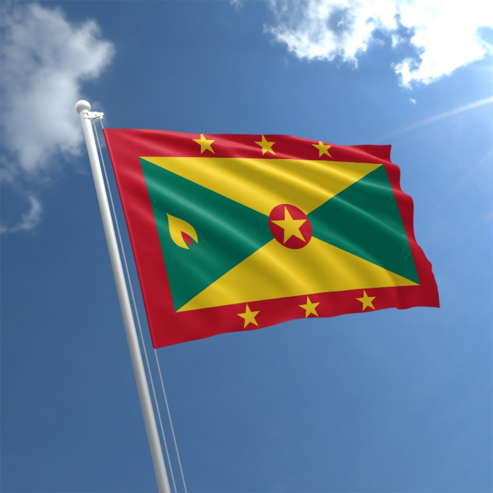 Grenada Flag, Flags and Countries, UV Resist Garden Lawn Home Office Flag, Polyester 90X150cm