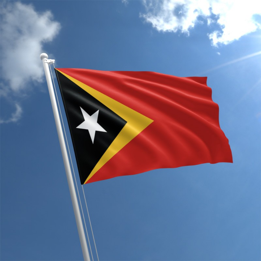 East Timor (Timor-Leste) Flag, Country Flag, Flag of East Timor, Fade Proof, 100% Polyester, 90X150 cm