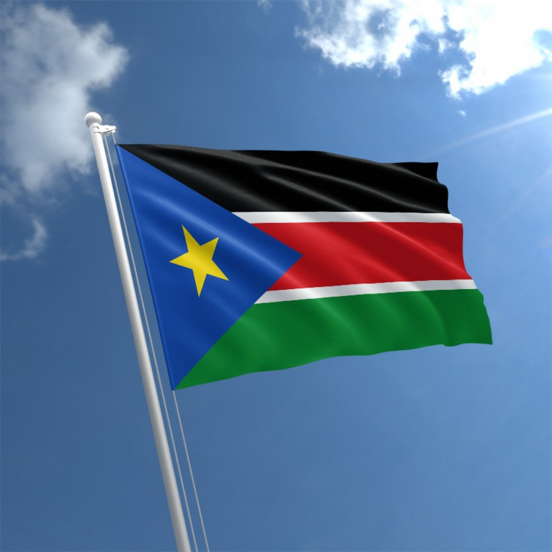 South Sudanese Flag, Country Flags, Durable Polyester Material Vivid Fade-Proof, 90X150cm
