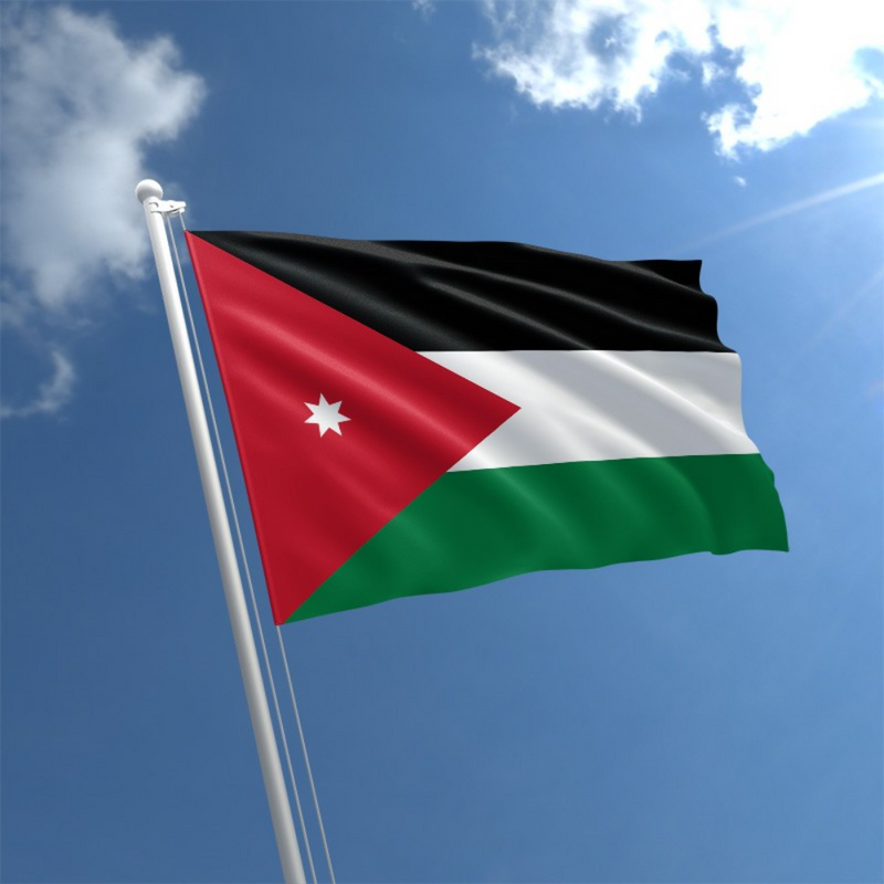 Jordan Flag, Vibrant Colors, 100% Polyester, Country Flags, Indoor Outdoor 90X150cm