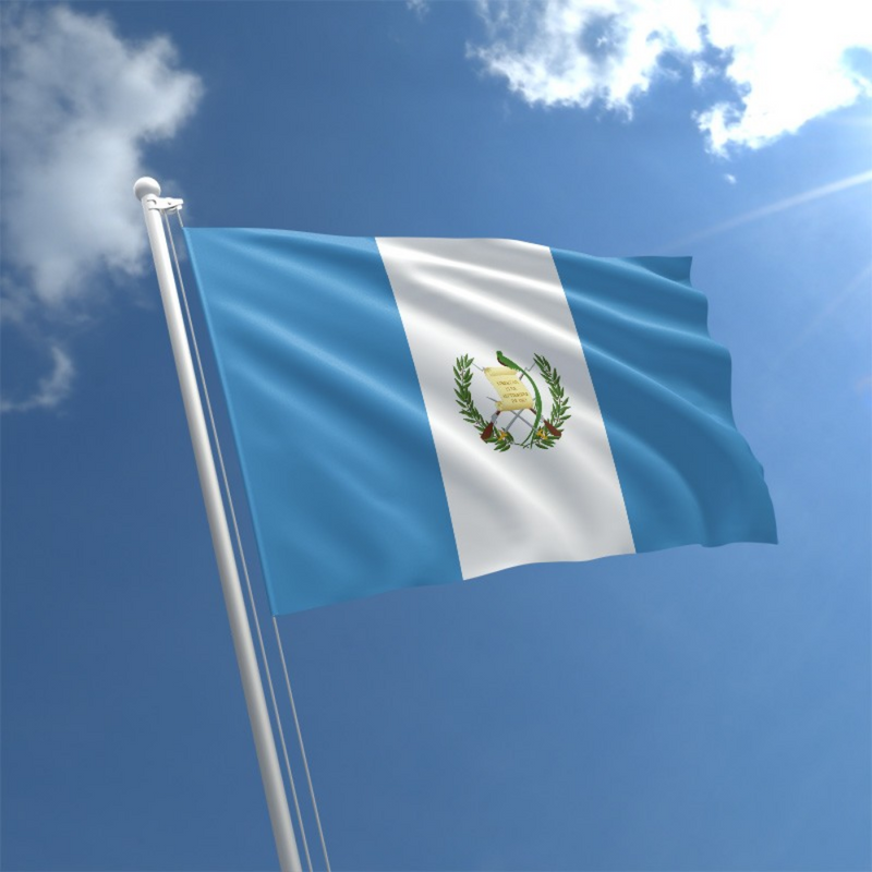 Guatemalan Flag, World Country Flags, 100% Polyester Vivid Durable Double Stitched 90X150cm