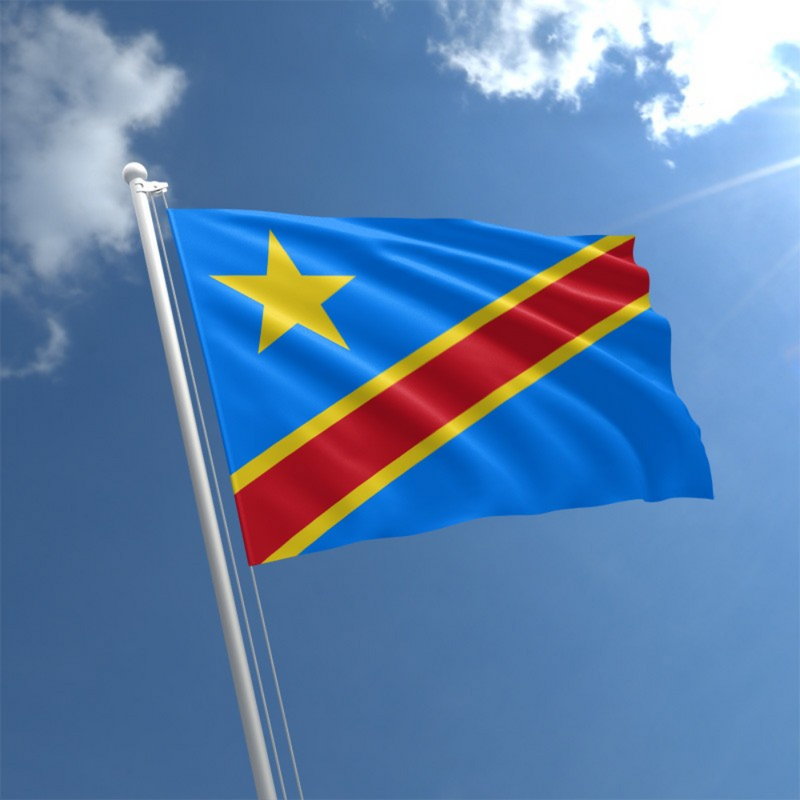 Democratic Republic of The Congo Flag, Country Flags, National Flags, Durable, 100% Polyester, 90X150 cm