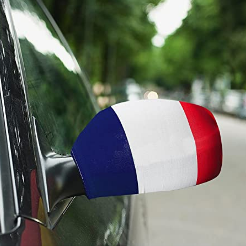 France Car Side Mirror Flag