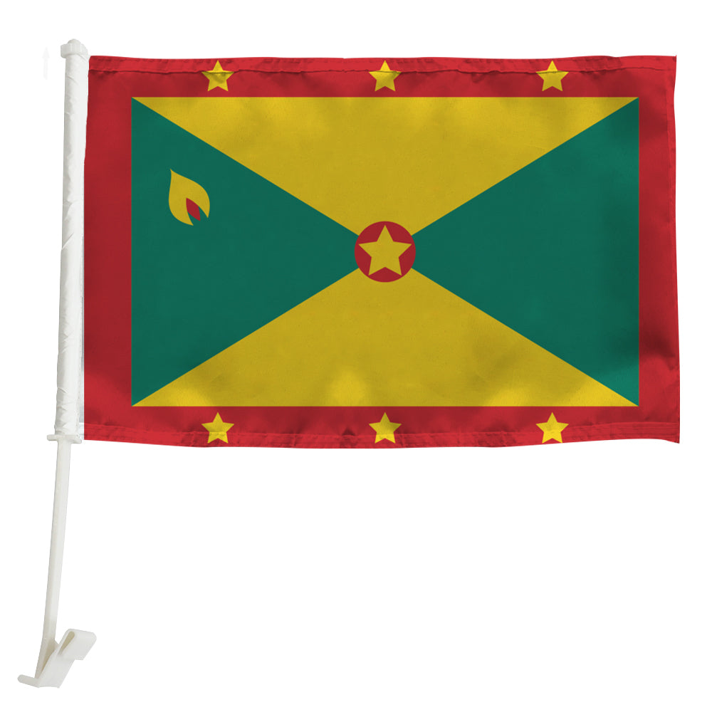 Grenada Car Window Mounted Flag