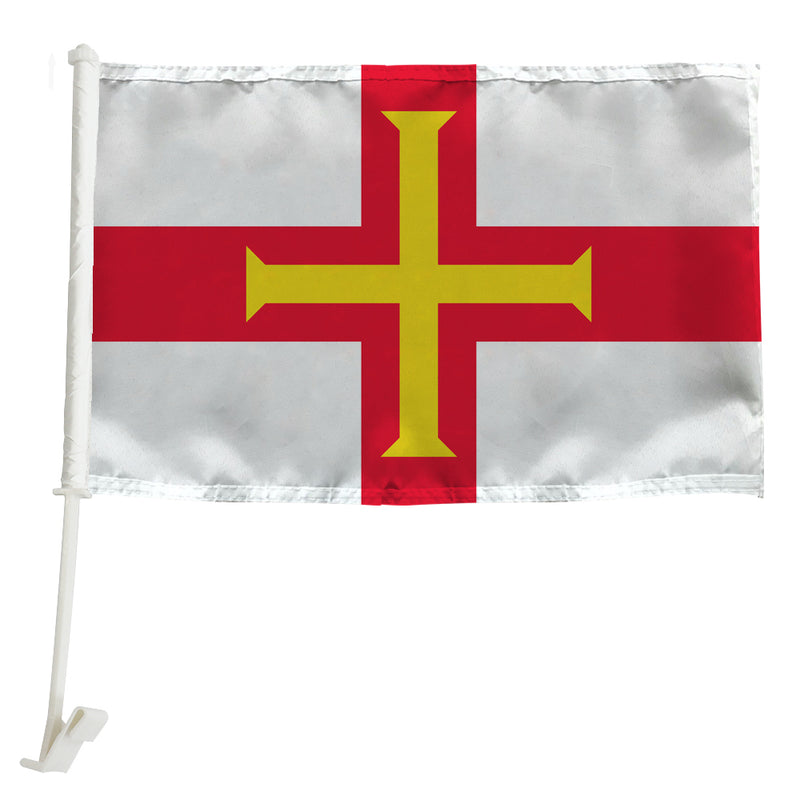 Guernsey Car Window Mounted Flag