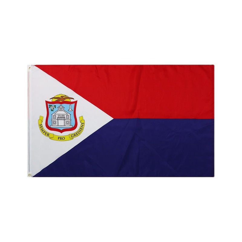 Sint Maarten Flag, National Flags Durable Double Stitched Indoor Outdoor, Polyester 90X150cm
