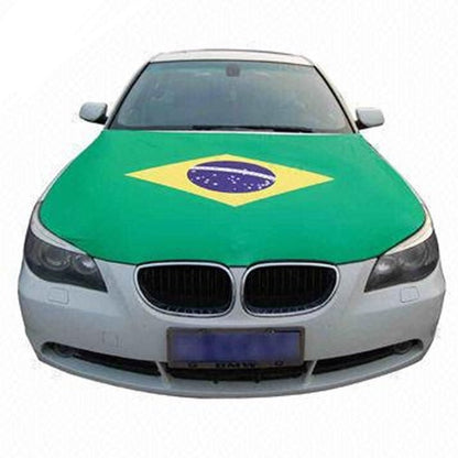 Brazil Flag Car Hood Cover