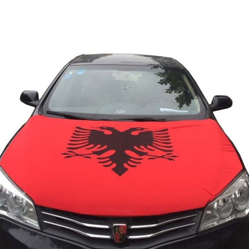 Albania Flag Car Hood Cover
