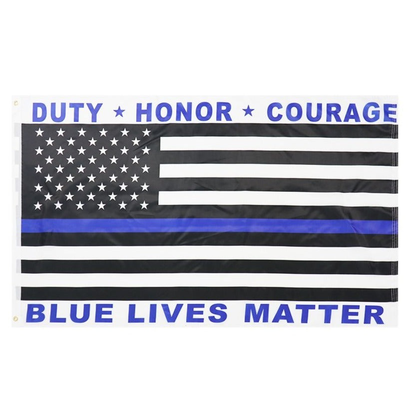 Blue Lives Matter USA Flag, Blue Line Law Enforcement, Police Officers, Polyester 90X150cm