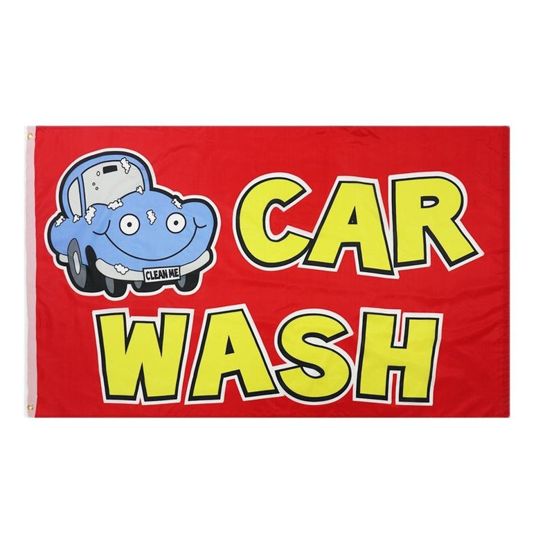 Car Wash Flag, Marketing Advertising Banner and Flag, Polyester Flag 90X150cm