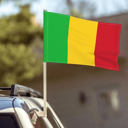 Mali Car Window Mounted Flag