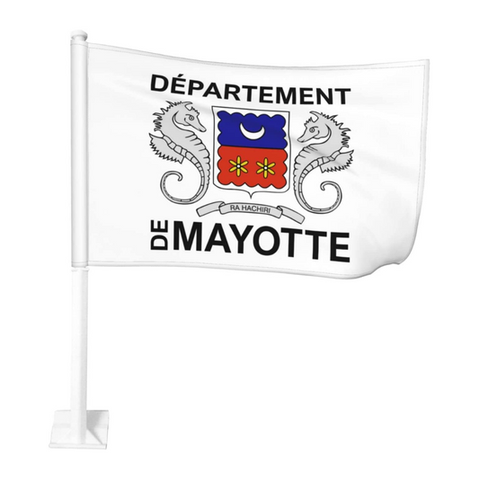 Mayotte Car Window Mounted Flag