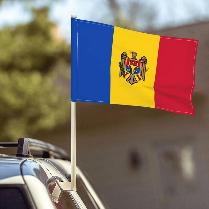 Moldova Car Window Mounted Flag