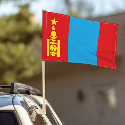 Mongolia Car Window Mounted Flag