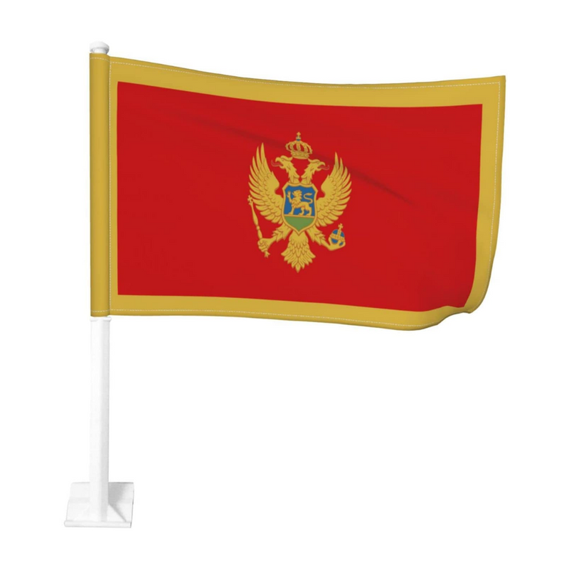 Montenegro Car Window Mounted Flag